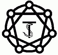 A black and white image of the symbol for the st. John 's college