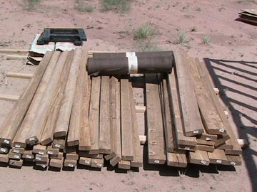 A pile of wood that is stacked on top of each other.